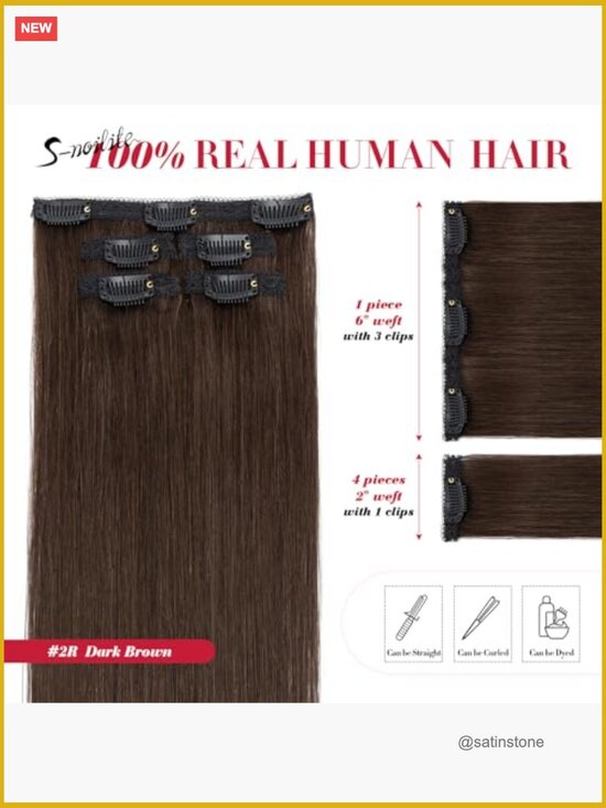 Short Clip In Hair Extensions Real Remy Human Hair 10 inch main image 4